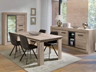 Eet kamer Wi: Vitrine + Dressoir + Tafel